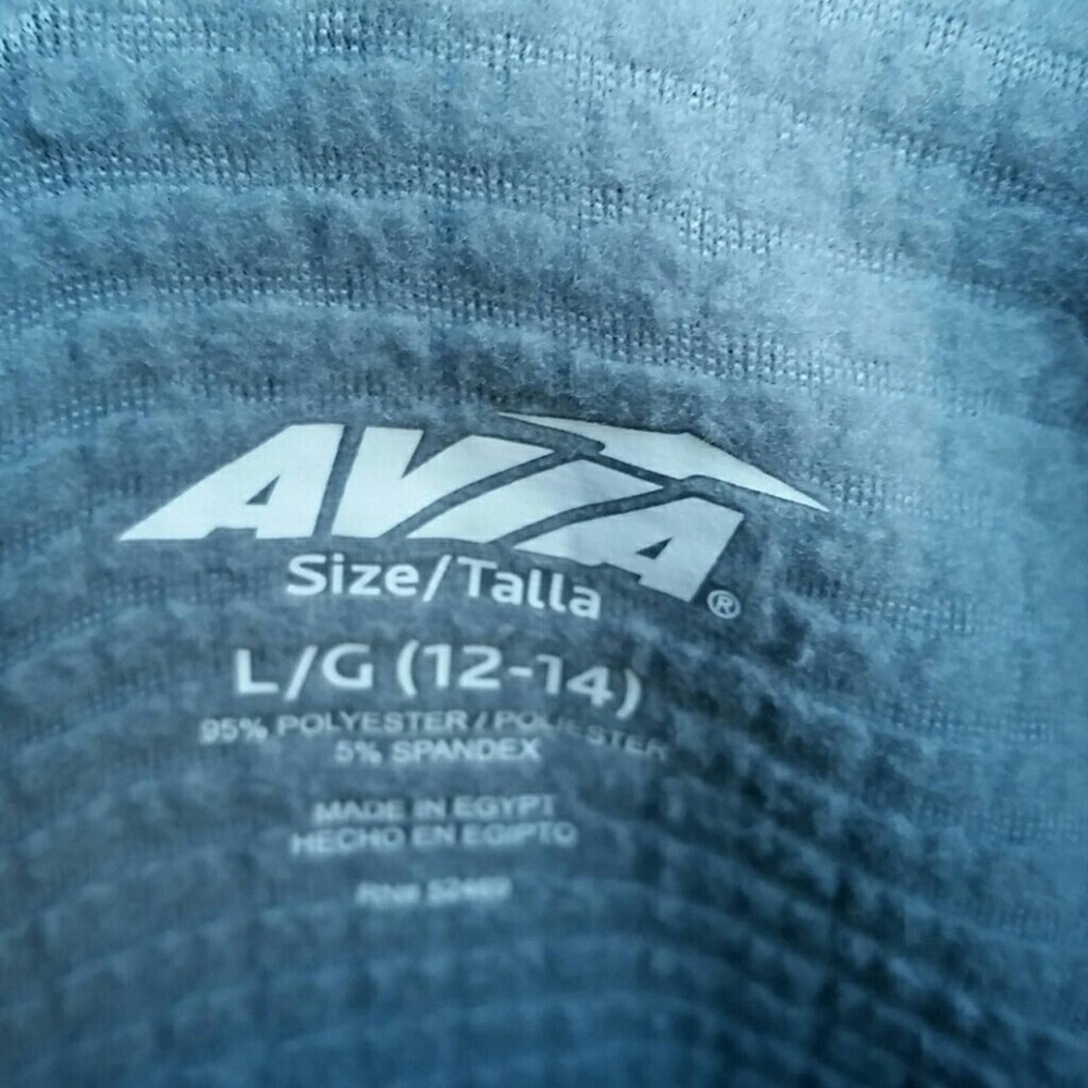 HP💞💞💞 Girls Avia Shirt Sz Tall L 12-14 Gray Activewear Top Long Sleeve - Picture 5 of 5
